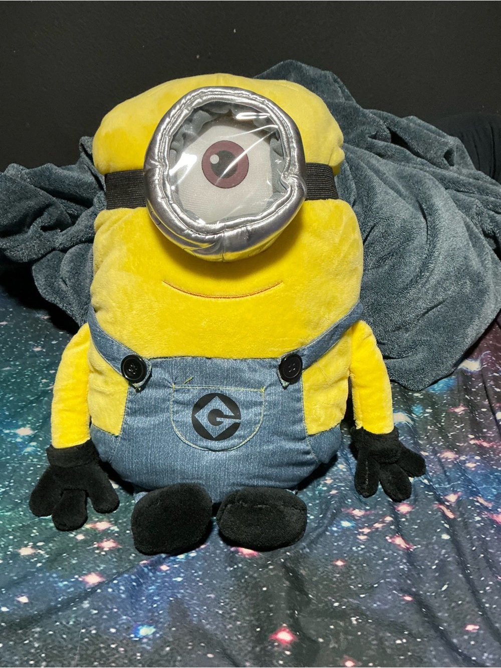 Universal Yellow Minion Plush with Blue Denim Overalls